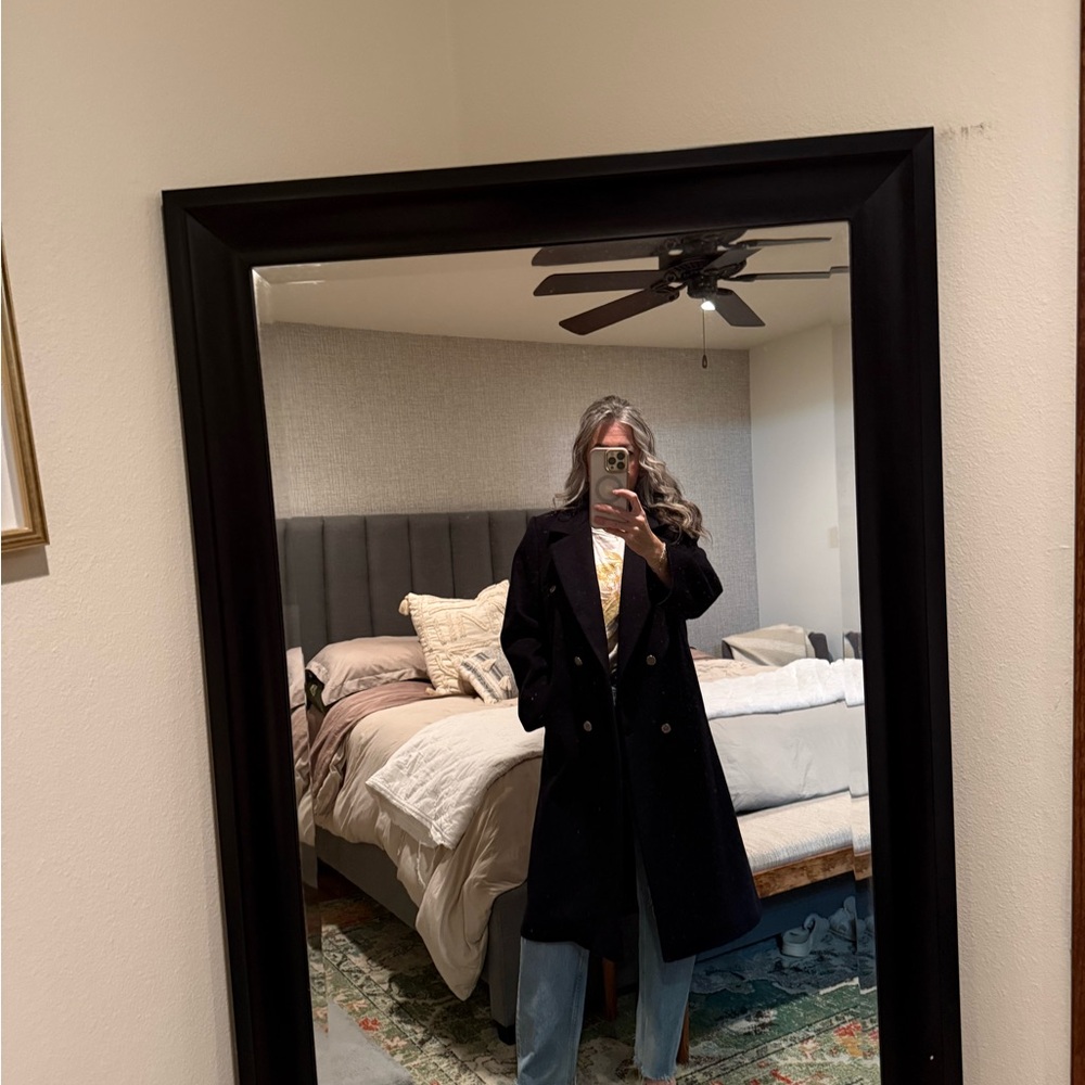 Forecaster of Boston 100% Wool Double-Breasted Navy Coat